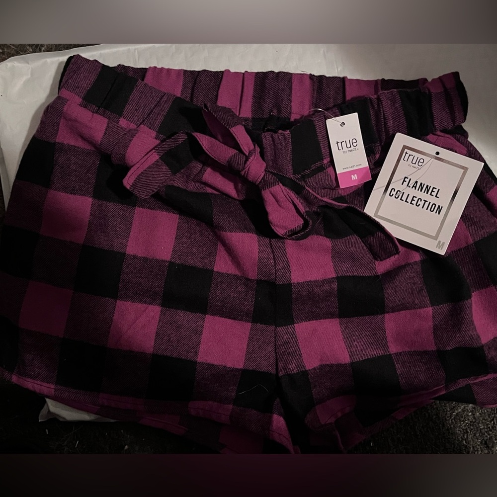 NWT– True by Rue 21 Black & Purple Sleep/Lounge Shorts  ~Sz ~
